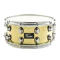 Fame FSB-65 Hammered Brass Snare Drum, 14"x6.5", Professionelle Qualität, Gehämmerter Messing Kessel, 10 Stimmschrauben, Gußspannreifen, Inklusive Drum Sticks, Gold"