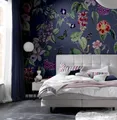Vlies Fototapete Floral Schmetterlinge Blumen Blau Lila Grün 33113 (13,44€/1qm)