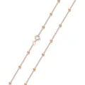 Materia Kugel Kette Damen Rosegold - 925 Silber Halskette für Frauen Mädchen Ankerkette rose vergoldet 50 cm K105-50