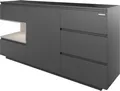 Kommode PHOENIX "Minecraft Sideboard", schwarz, B:160cm H:82cm T:40cm
