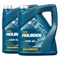 MANNOL Molibden SAE 10W-40 Motoröl API SN, VW 501.01, 2x5 Liter