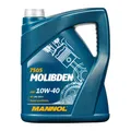 MANNOL Molibden SAE 10W-40 Motoröl API SN, VW 501.01, 5 Liter