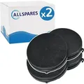 AllSpares Aktivkohlefilter (x4) für Dunstabzugshauben geeignet für Falmec Nr. 6/103050091 / 114163 und Airlux CR2000 (Ø170mm) - Silber/Schwarz