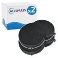 AllSpares Aktivkohlefilter (x4) für Dunstabzugshauben geeignet für Falmec Nr. 6/