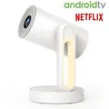 ETOE Starfish Projektor: Integriertes Android TV 11.0 (Netflix   Google ), 140° Drehung, Sprachsteuerung, Touch-Nachtlicht, vollverschloss