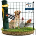 Weidezaun 105cm hoch - mobiler Hundezaun & Hühnerzaun extrem stabil, Camping Zaun für Hunde ohne Strom, Begrenzungszaun, Gartenzaun, Steckzaun, 25m