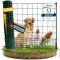NATURIZ® Weidezaun 105cm hoch - mobiler Hundezaun & Hühnerzaun extrem stabil, Camping Zaun für Hunde ohne Strom, Begrenzungszaun, Gartenzaun, Steckzaun, Geflügelnetz (25m)