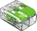 WAGO Verbindungsklemme 221-422 | Steckklemme mit Hebel | 2 Leiter | 0,2-4 mm² | 450V | 32A | transparent | Green Range