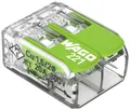WAGO 221-422 221 Verbindungsklemme flexibel: 0.14-4 mm² starr: 0.2-4 mm² Polzahl: 2 100 St. Transparent, Grün