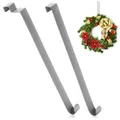 2x Türhaken aus Edelstahl - 26 cm Haken für Türkränze und Dekoration