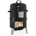 Relaxdays Smoker, Schwarz, Metall, 52x80x40 cm, Grills & Outdoor-Küchen, Holzkohlegrills
