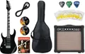starkes Ibanez E-Gitarren Black Night SET Lefthand inkl Gigbag 15W Amp Zuberhör
