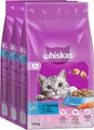 WHISKAS Adult 1+ 3x3,8kg Trockenfutter Thunfisch 3 Beutel Großpackung Katzen