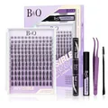B&Q Lashes Extension Set 144PCS Fairy Lash Clusters Unsichtbares Band 8-16MIX Manga Wimpern Extensions Set Wispy NatüRliche Wimpern Cluster 7 tage halt Lazy Girl Wimpernverlängerung(Fairy 8-16mix)