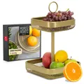 Obst Etagere Gold Metall  Moderne Obstschale  Obstkorb zur Aufbewahrung von O...