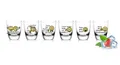 Sendez Schnapsglas 6 Schnapsgläser mit Sprüchen Shots Stamper Wodkagläser Barrel, 6-tlg., Glas