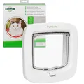 PetSafe Katzenklappe mit manueller Verriegelung, Haustiere bis 8 kg, Weiß