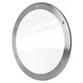 MLS Bullauge B5000 für Türen, Türfenster aus Edelstahl, VSG-Sicherheitsglas, Einseitige Montage auf Türblatt, ohne Ausschneiden, Einseitig Sichtbare Schrauben, 1 Stück, 1 Ring Ø 300 mm, Klares Glas