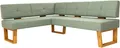 OTTO home Eckbank Ponza Polsterbank, Esszimmerbank, mit Massivholzgestell, Küchenbank in tollen Farben, Breite 201x161 cm