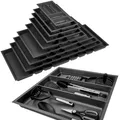 Orga-Box 2 Multifunktionseinsatz Tiefe: 461 x Breite: 509 mm anthrazit mit Canvas Struktur für 60er Nobilia Schublade bis 07/2012 (BITTE MESSEN SIE IHR SCHUBLADENINNENMAß!)