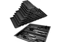 SO-TECH® Besteckeinsatz Orga-Box 2 silbergrau Canvas Leinwand Struktur für Nobilia, Mehrzweckeinsatz 509 mm Breite, Anthrazit