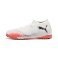 Puma Unisex Future 8 Match TtSoccer Schuh, Puma Weiß, Puma Schwarz, leuchtendes Rot, 45 EU