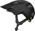 ABUS MTB-Helm MoDrop MIPS - robuster Fahrradhelm mit Aufprallschutz für Mountainbiker - individuelle Passform - Unisex - Schwarz Matt, Größe M (54-58 cm)