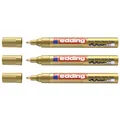 Edding Set mit 3 Markern, glänzend, 750 Gold, runde Spitze, 2-4 mm