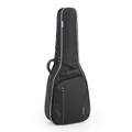 GEWA Gitarren Gig Bag Economy 12mm für Konzertgitarre 1/2 schwarz (reißfest und wassergeschützt, 12mm Polsterung, Luxus Rucksackgurte, großes Zubehörfach) 212120