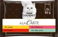 PURINA Gourmet A la Carte Katzenfutter nass, Sorten-Mix (12 x 4 Beutel à 85g)