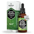 Vitamaze Bittertropfen ohne Alkohol Natürliche Bitterstoffe aus 15 Kräutern hochdosiert mit Cholin vegan glutenfrei Amara Rezeptur inspiriert von Hildegard von Bingen Made in Germany 50 ml