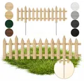 Floranica 1 STK 100 x 40 cm Unbehandelt mit Metallpfosten Gartenzaun Vorgartenzaun Steckzaun Zierzaun Lattenzaun