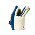 Legami Desk Friends Ceramic Pen Holder, 12.5 x 7.5 cm, Shark Theme, for Desk, Ha