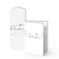 LichtGedanken Trauerkerze mit passender Trauerkarte | 'In stillem Gedenken' | 20x8cm, Unparfümiert, Kerze
