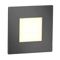 ledscom.de LED Treppenlicht/Wandeinbauleuchte FEX für innen und außen, eckig, anthrazit, 85 x 85mm, warmweiß