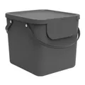 Rotho Müllsystem "Albula", Klappdeckel, 40 l, Kunststoff - grau