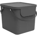Qfplus - Rotho Albula - System De Abfall De Trennung De 40 L Küchenabfall, Bpa-freier Kunststoff (pp), Anthrazitgrau, 40 L (40,0 X 35,8 X 34,0 Cm)