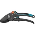 Gartenschere PremiumCut Pro - Trockenes Holz grau/türkis, Amboss