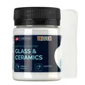 Weiss Porzellanfarbe | 50ml Permanente Farbe für Glas und Keramik | Hohe Deck...