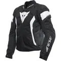 Dainese Avro 5 Motorrad Textiljacke, schwarz-weiss, Größe 46 für Männer