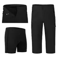 Fahrradhose PORVOO Capri (mit gepolsterter Innenhose) Herren 3/4 Radhose, robust, elastisch, Normalgrößen, schwarz schwarz 56