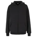 URBAN CLASSICS Kapuzenpullover Urban Classics Damen Ladies Cozy Oversized Zip Hoody (1-tlg) schwarz XL (44)