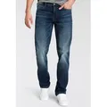 AJC Straight-Jeans gerade geschnitten, Used-Look-Waschung, niedrige Leibhöhe blau 31