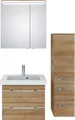 Saphir Badmöbel-Set Balto Sprint 3-teilig, Mineralmarmor-Waschtisch mit LED-Spiegelschrank, (4-St), inkl. Türdämpfer, 100 cm breit, mit Midischrank, 3 Türen, 4 Schubladen