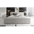 Polsterbett RIO -OM 90 x 200 mit Bettkasten und Lattenrost. Farbe: Grau - Grau
