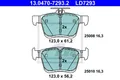 ATE 13.0470-7293.2 Bremsbelagsatz, Scheibenbremse für AUDI SEAT SKODA VW