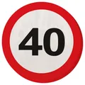 40 Geburtstag Verkehrsschilder Servietten 33x33cm Papierserviette Partyserviette