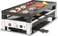 5 in 1 Tischgrill 791 Gourmet Set 8 Personen Silber/Schwarz