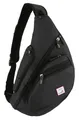 Umhängetasche, mit Kopfhörerausgang am Schultergurt, Gr. B/H/T: 54 cm x 29 cm x 17 cm, schwarz