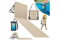 KESSER Gartenliege Strandmatte klappbar mit verstellbarer Rückenlehne max. 130 kg, 1 St., Strandliege mit Tragegurt, wasserdichter Handyhülle & Tragetasche, Sonnenliege faltbar für Strand, Garten & Terrasse Liegematte